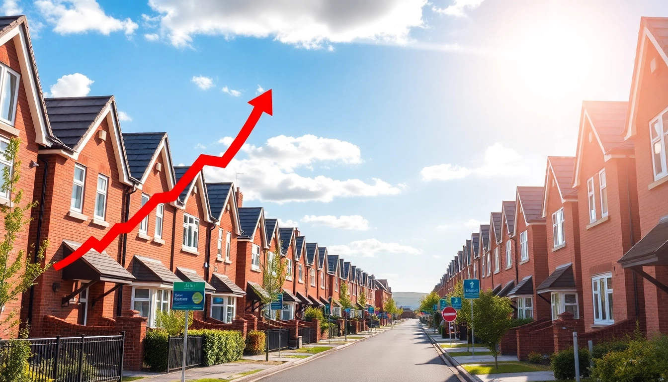 UK House Prices are rising as new properties attract investors and buyers in a vibrant neighborhood.